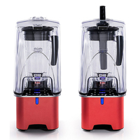 Q9 Multifunctional Ice Crusher Smoothie Machine With Soundproof Cover Commercial Milk Tea Shop Fruit Juice Crushed Ice Squeezing