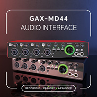 MD44 professional recording sound card, 4-channel audio interface, dubbing, gaming, karaoke live streaming equipment