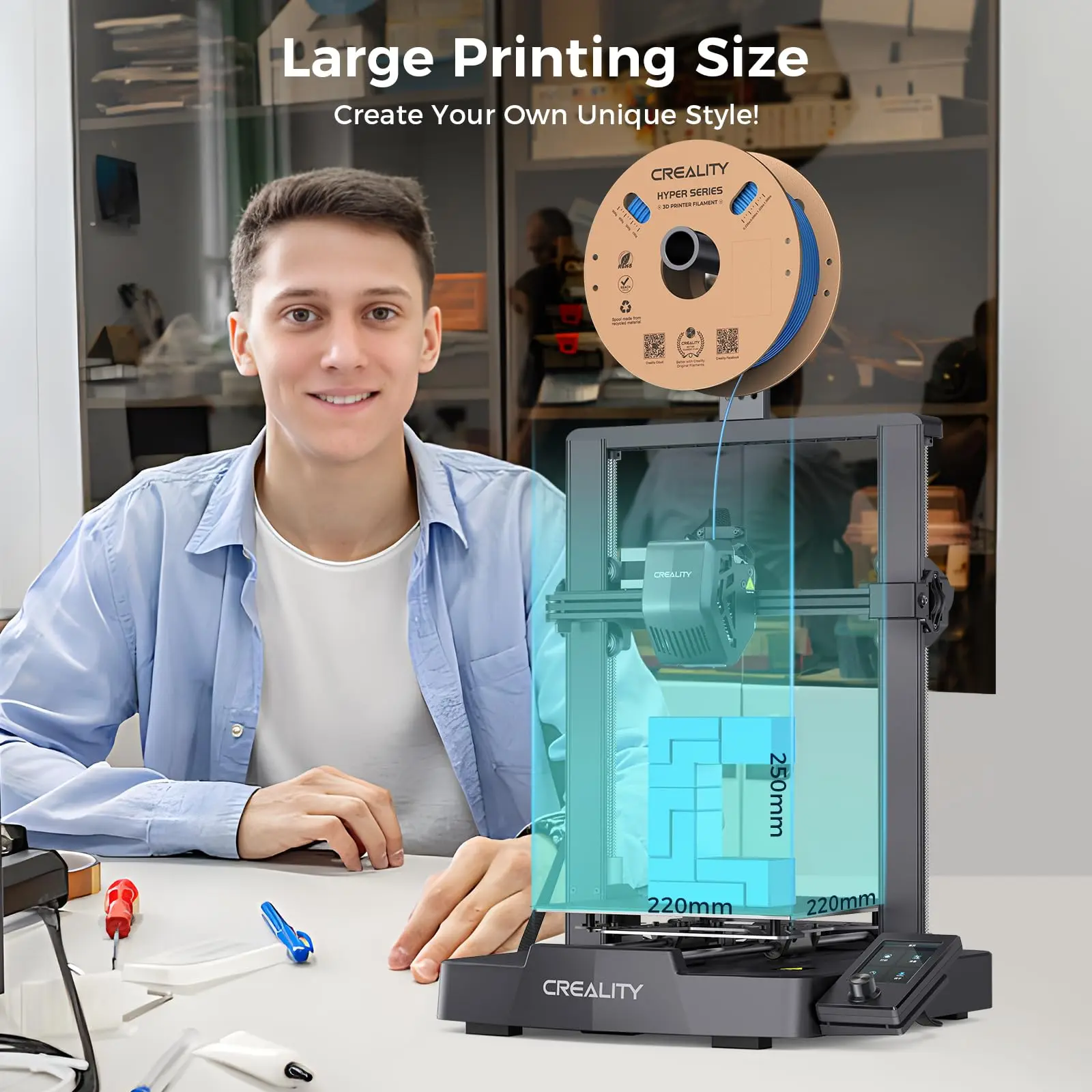 Sprite direct extruder close-up on Ender-3 V3 SE