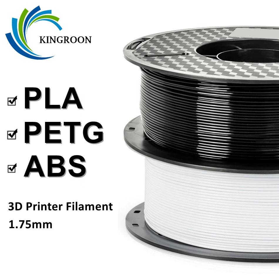 Close-up of KINGROON PLA filament spool showing consistent winding