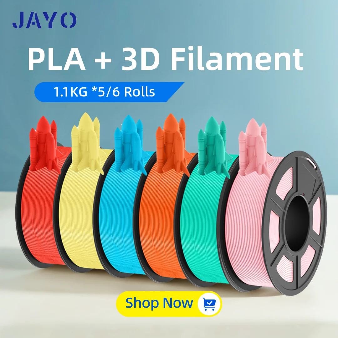 JAYO PLA+ filament 5 roll bundle colorful 3D printing