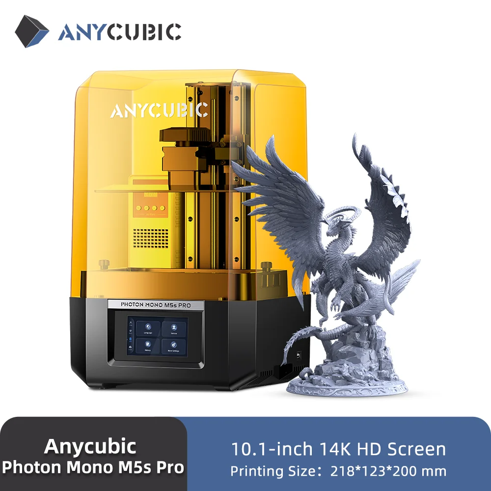 ANYCUBIC Photon Mono printer in action with finished prints