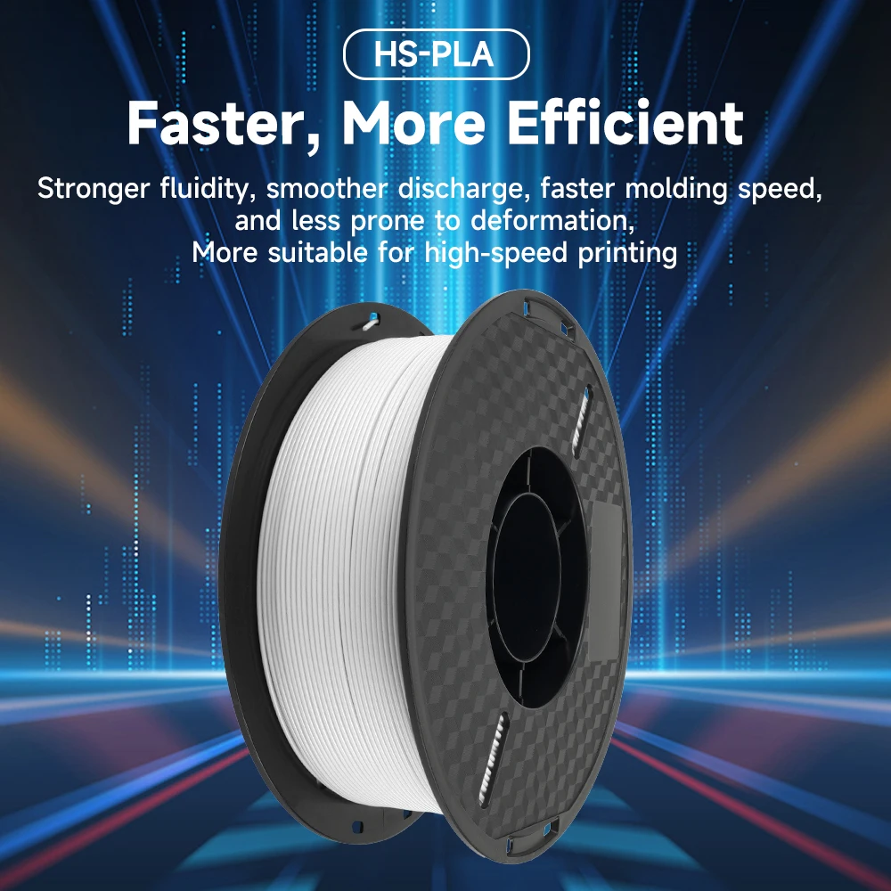KINGROON HS-PLA filament spools showing multiple color options available