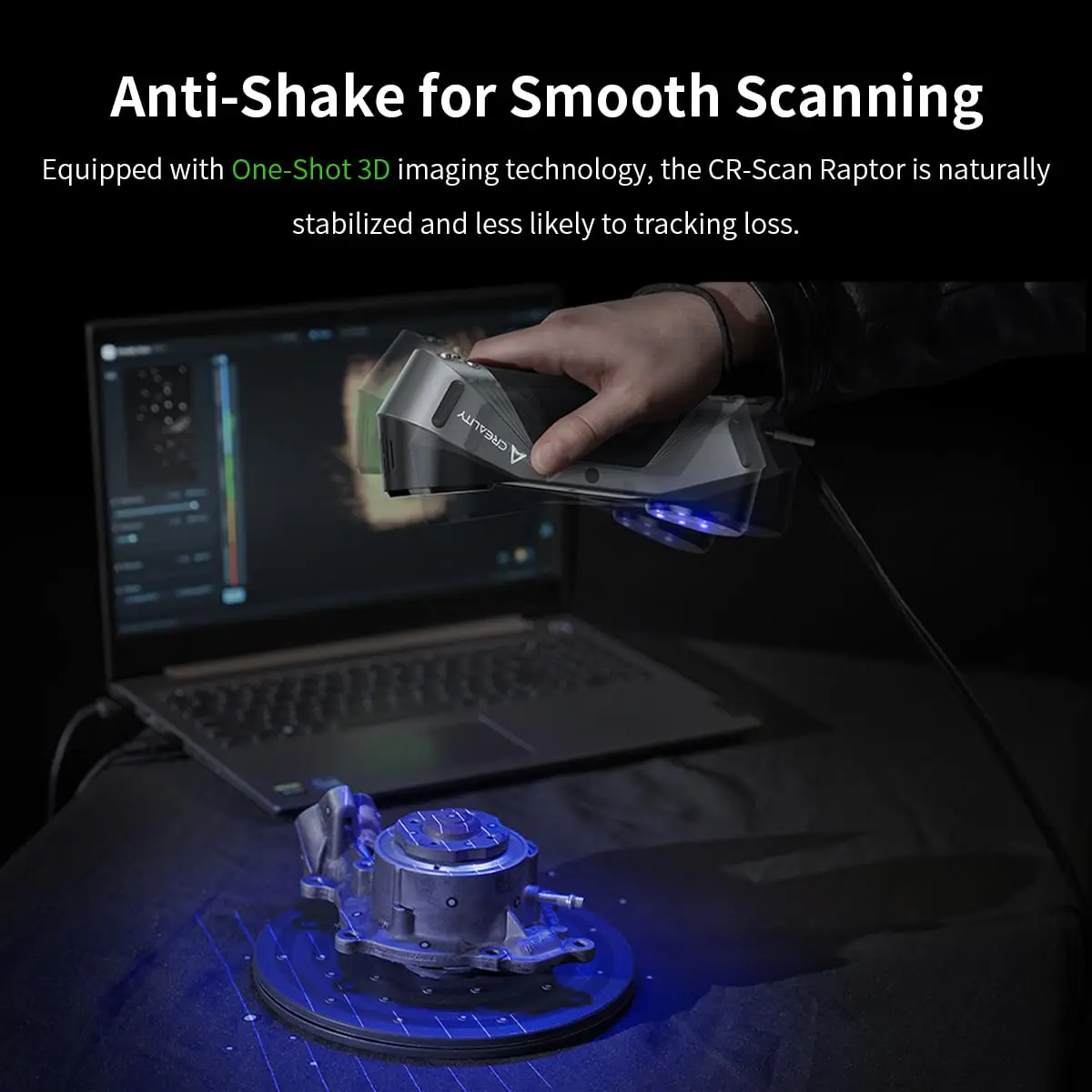 Creality Raptor CR-Scan in use scanning various objects