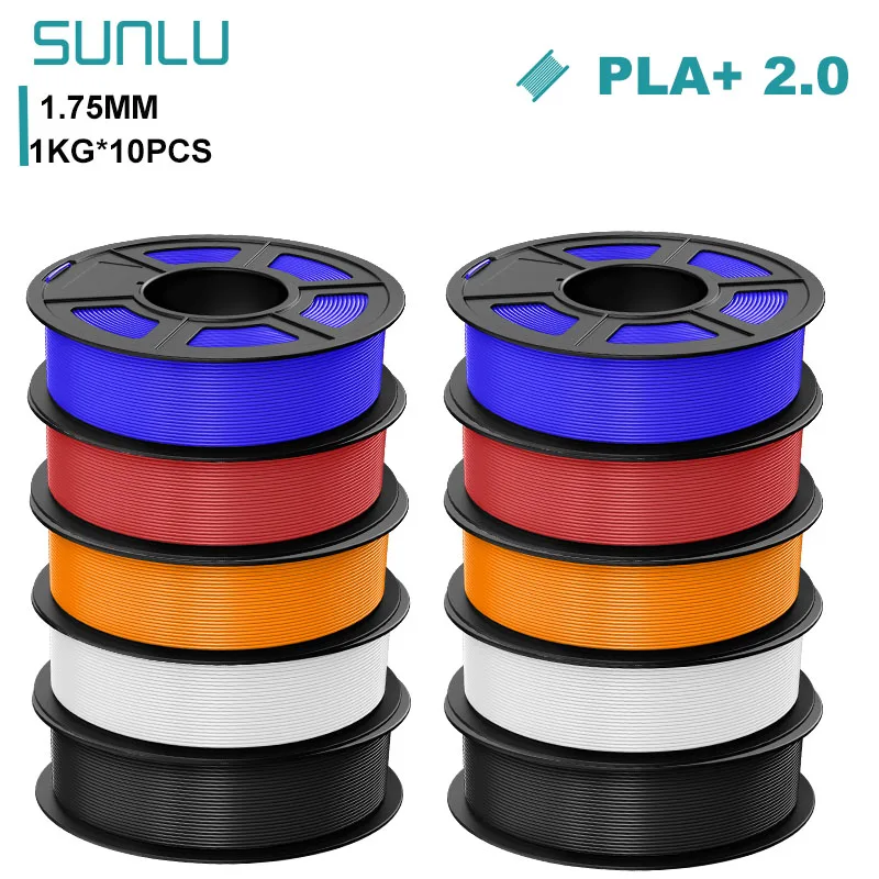 SUNLU 10KG PLA+2.0 3D printer filament bulk pack