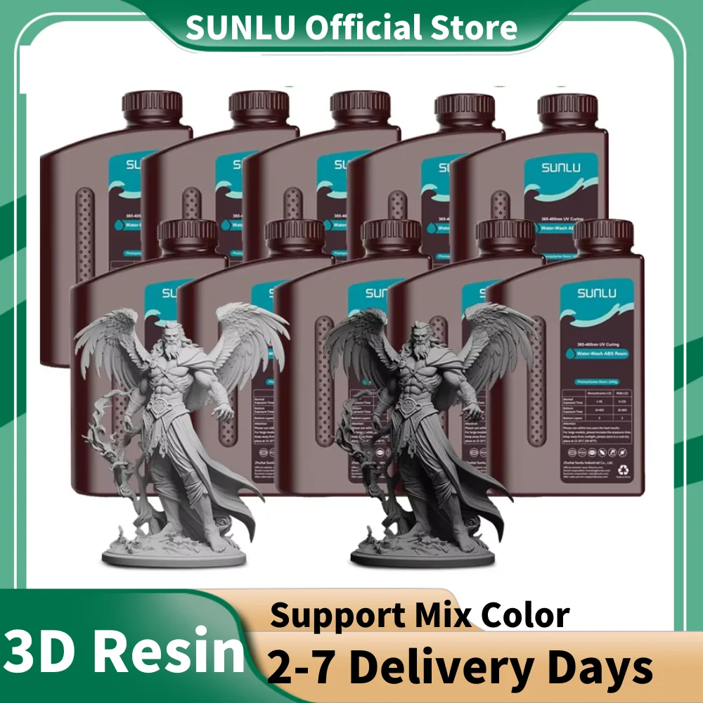 SUNLU resin precision printing results and water washable cleaning process
