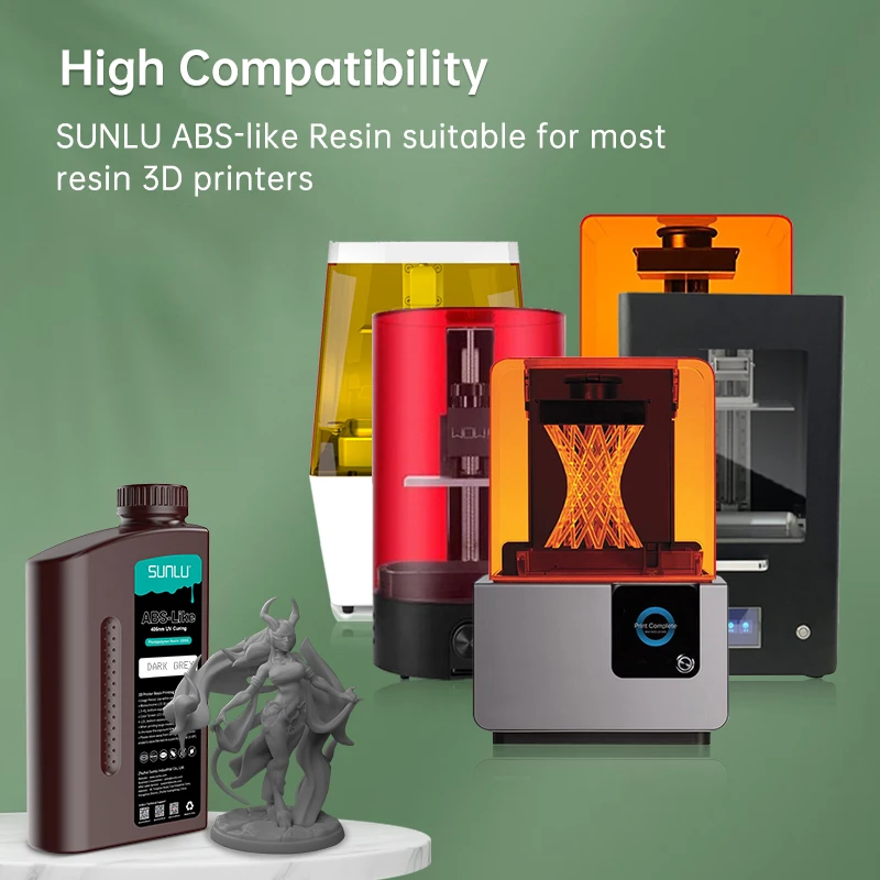 SUNLU resin technical specifications and colors