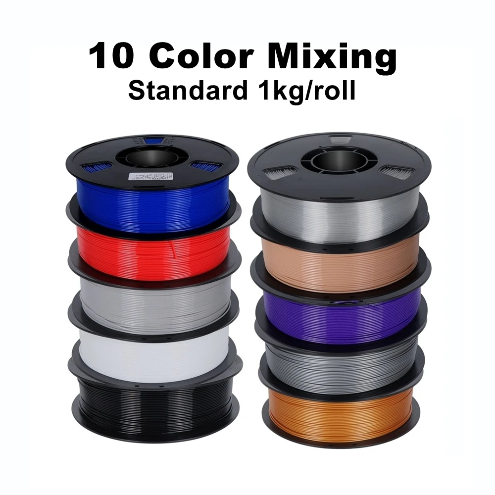 PETG filament printing demonstration with multiple colors