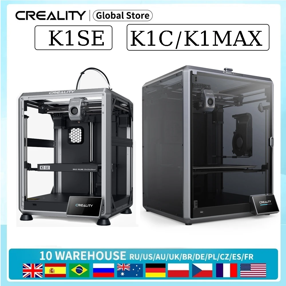 CREALITY K1SE/K1C/K1MAX 3D Printer with high-speed printing capabilities