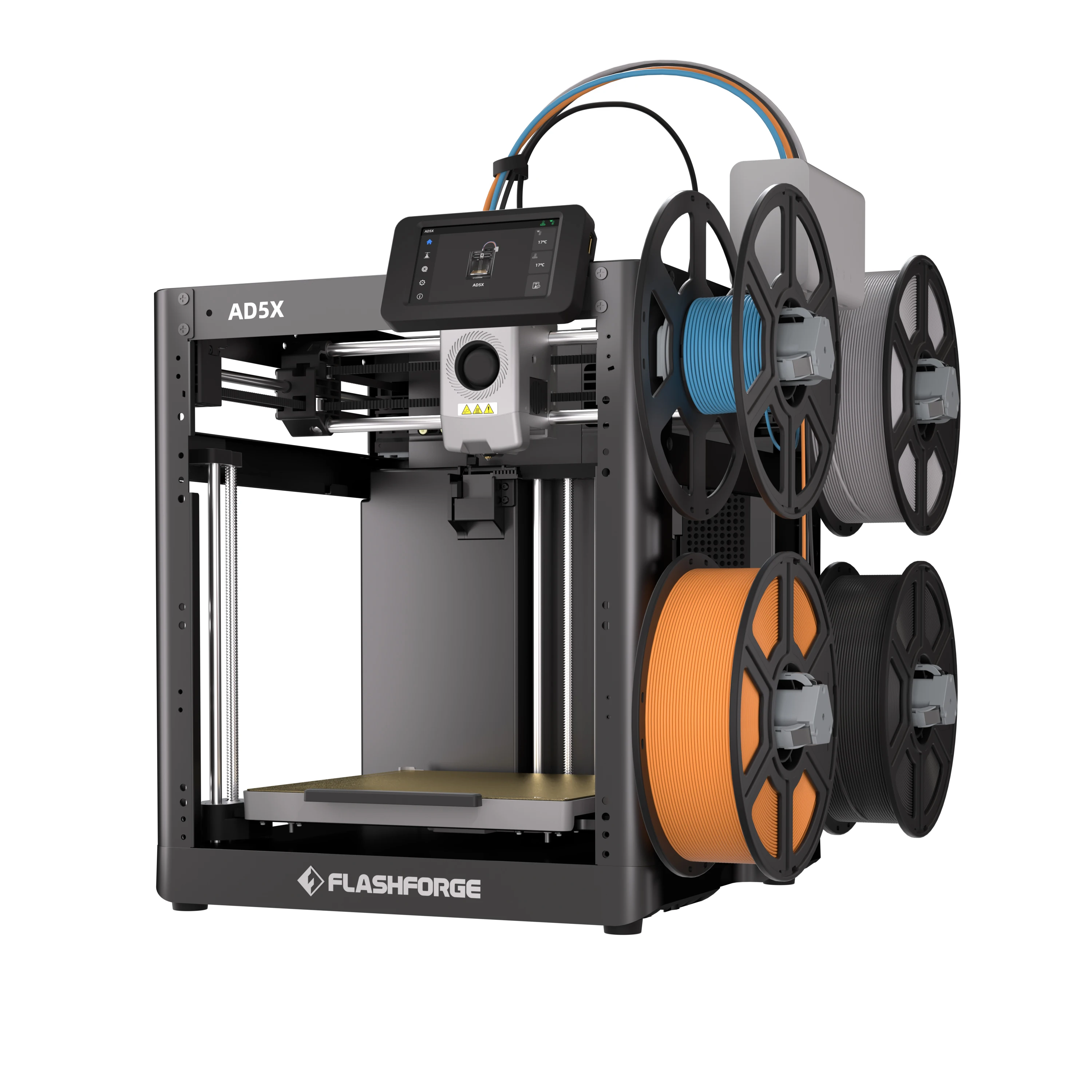 Flashforge AD5X multi-color printing close-up